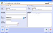 NATURASOFT Készlet és Számla Start képernyő - Partner adatlapja