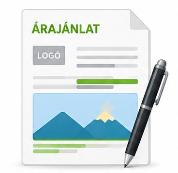 Saj�t log�val �s k�pekkel illusztr�lt, professzion�lis �raj�nlat