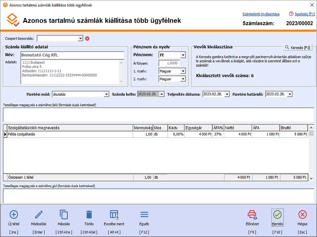 Ktegelt szmlzs tbb gyflnek