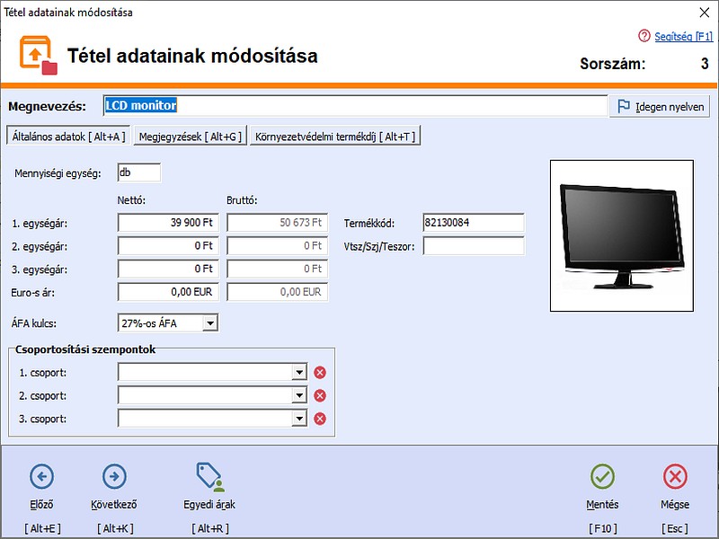 Szolgltats- s cikktrzs