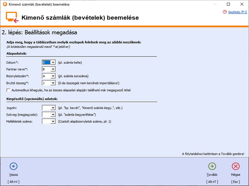 Adatfogads szmlz programbl